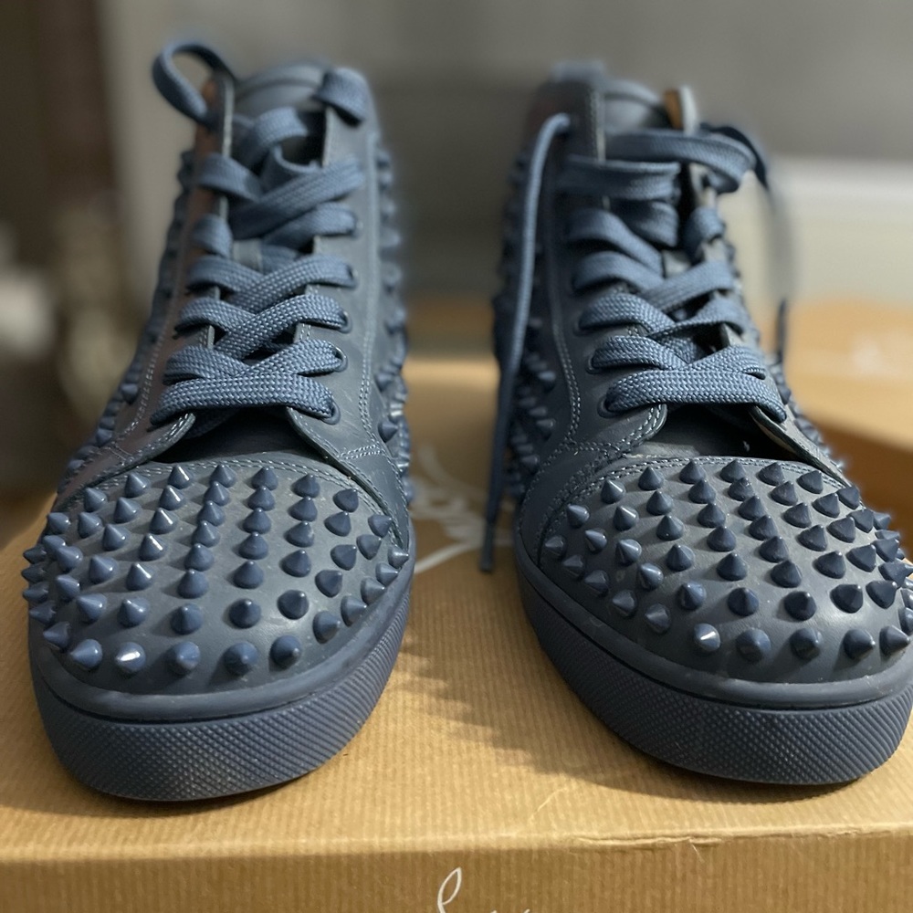Men louis flat calf spikes blue